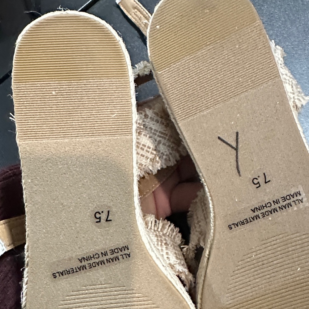 Dolce Vita Cream and Tan Wedge Sandals - Picture 8 of 10